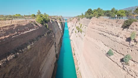 view along the greek corinth canal inspired engineering