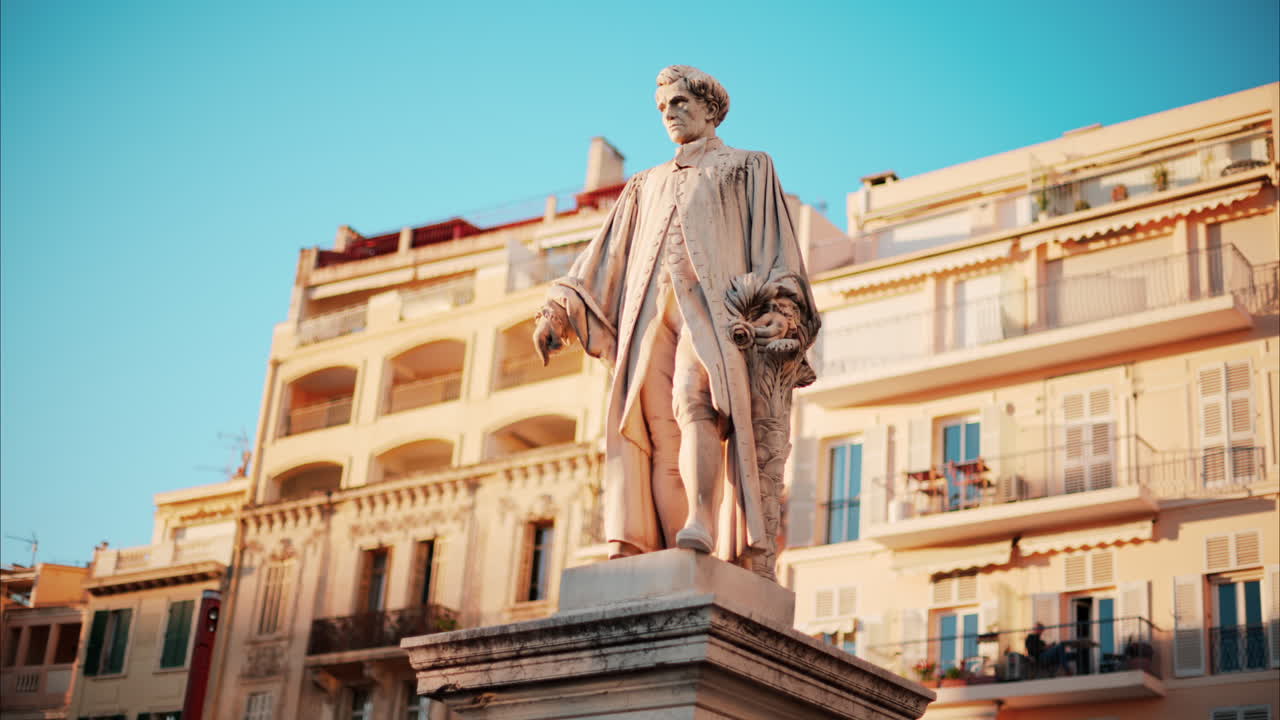 Cannes, France - October 14, 2024: The Statue of Lord Brougham memorial in daylight