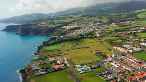 Cinematic-aerial-drone-view-of-Sao-Miguel-island,-Azores---Portugal