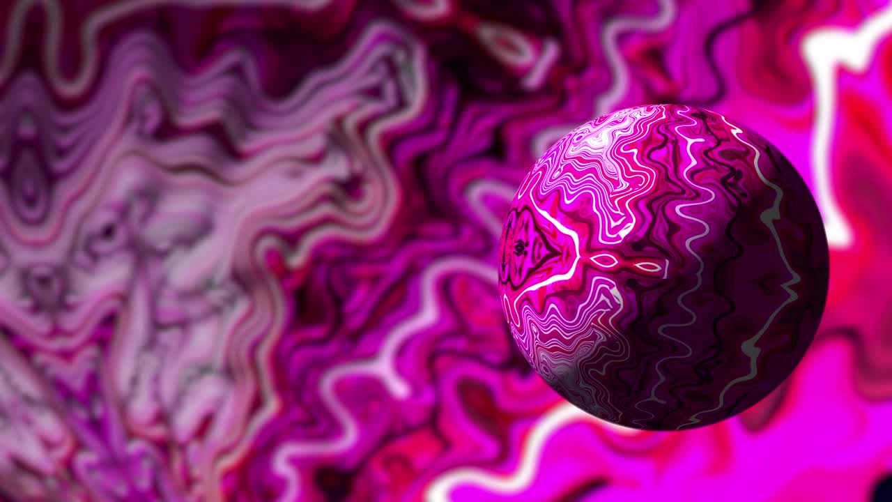 abstract digital sci-fi energía onda esfera rosa bucle girando en el espacio virtual. 4k 3d bucle color rosa hi-tech círculo esfera bola en la matriz del espacio cibernético virtual. concepto de fondo tecnológico futurista.