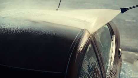 car wash in progress