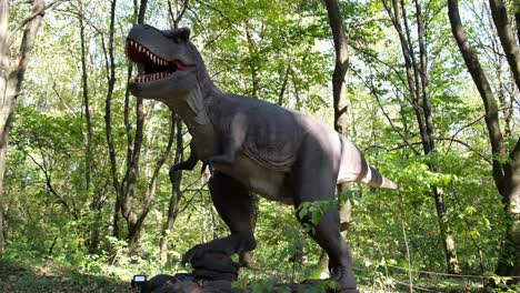 rubber moving model of a dinosaur predator in an amusement park rubber moving model of a dinosaur predator in an amusement park jurassic park