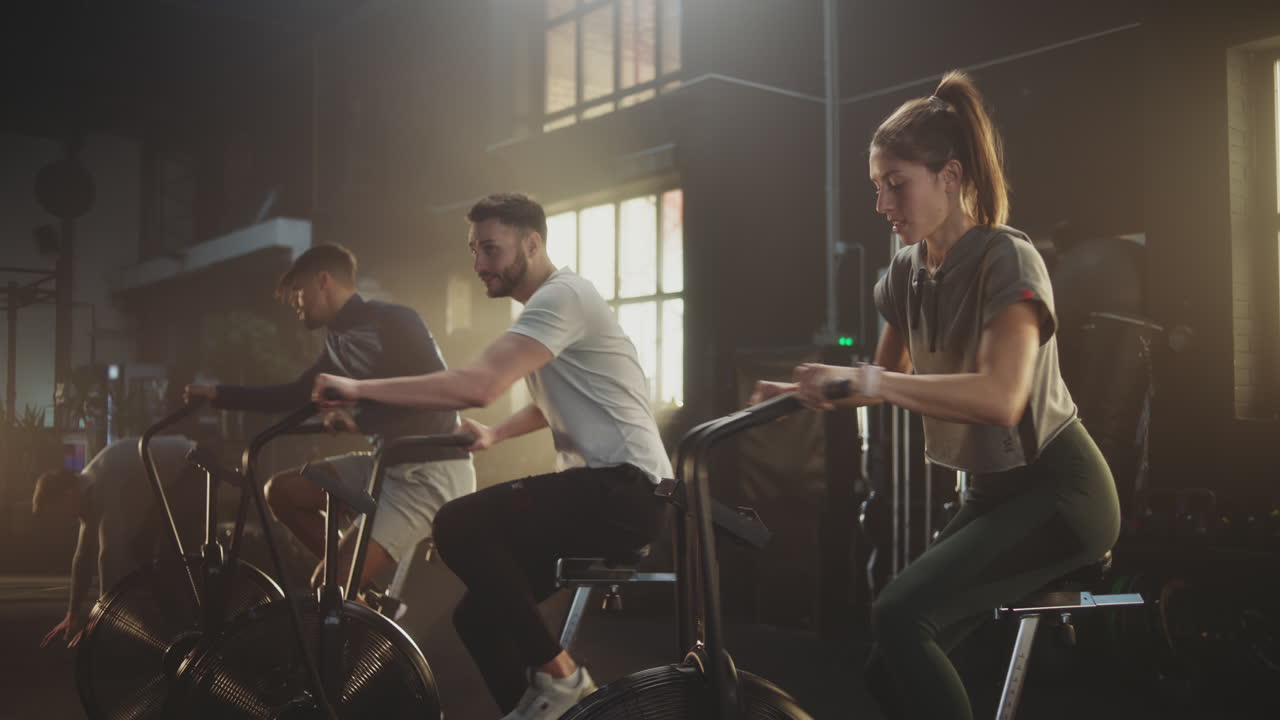 Group Workout on Air Bikes