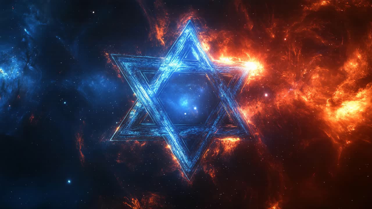 Star of David in a Cosmic Nebula