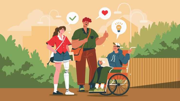 grupo diverso discutiendo ideas al aire libre