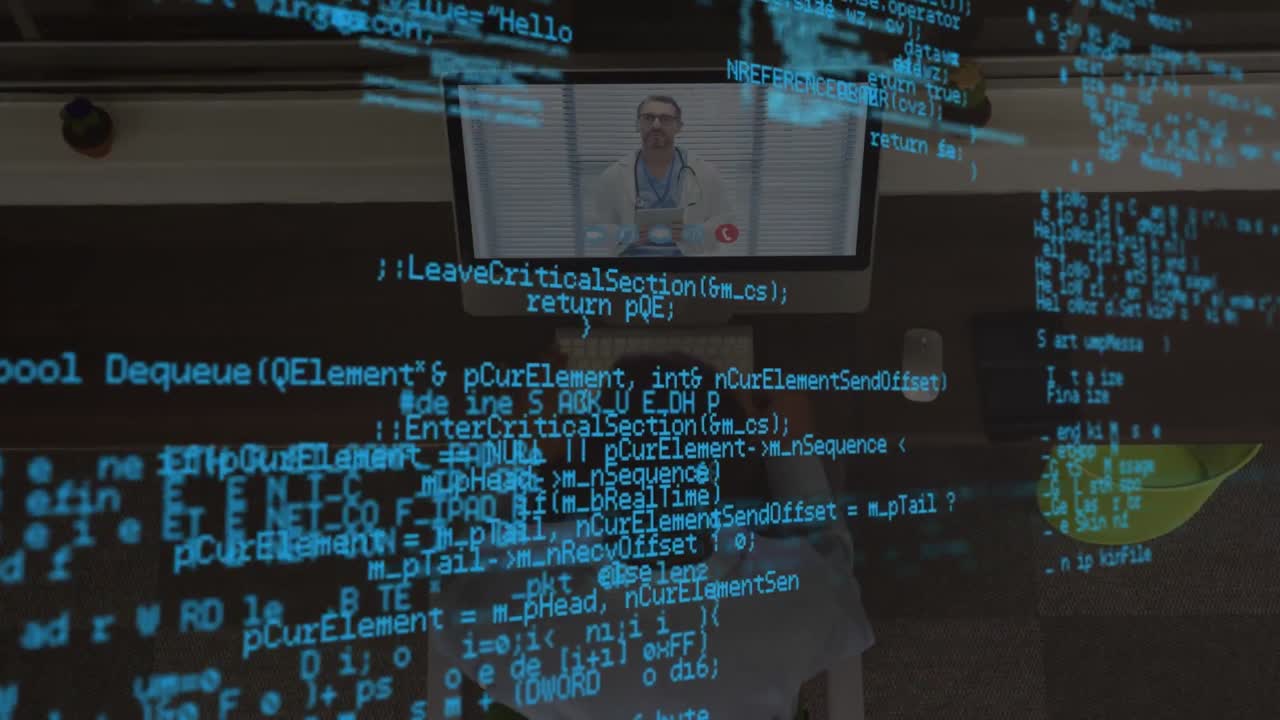 Data processing over doctors using laptop