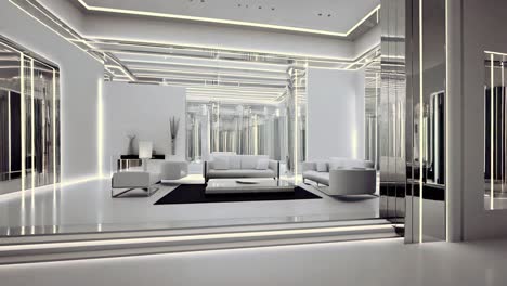 modern minimalist white living room interior design