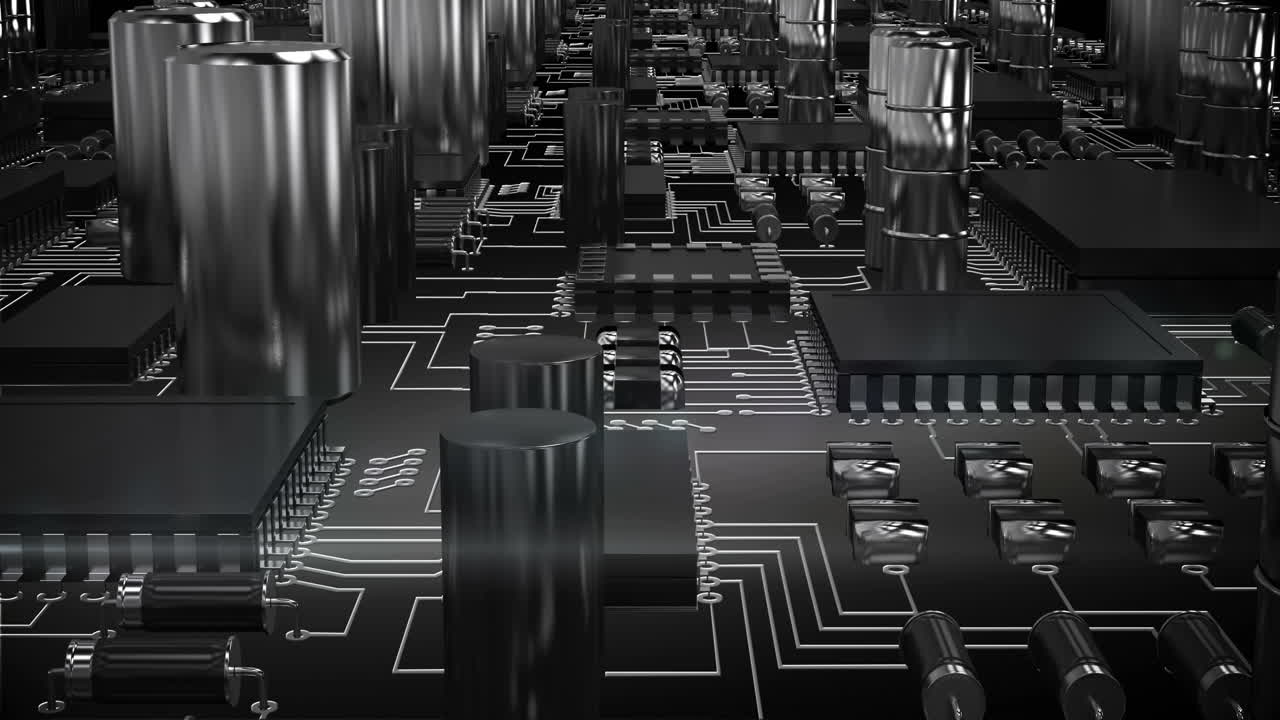 Close-up of electronic circuit board