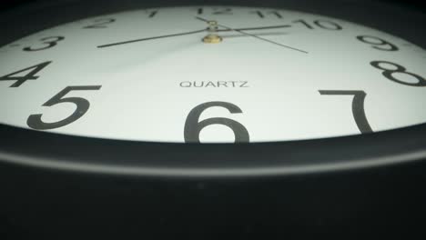 closer look of the second hand of the wall clock