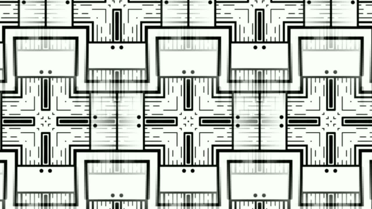 Graphic effect with where the drawing moves vertically