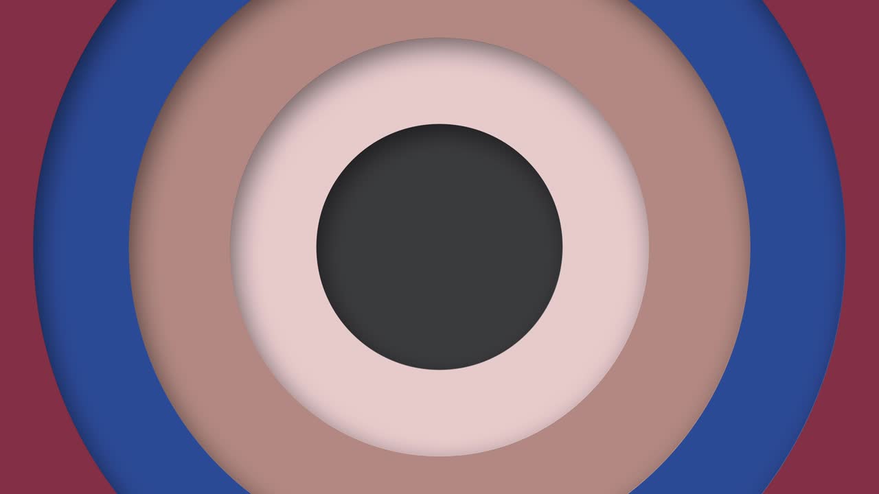 patrón promocional de logotipo abstracto de círculos con el efecto de desplazamiento anillos limpios multicolores animación fondo abstracto para presentación de negocios bucle sin costuras 4k render