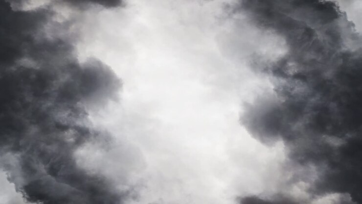 4k dark cumulonimbus cloud and a thunderstorm