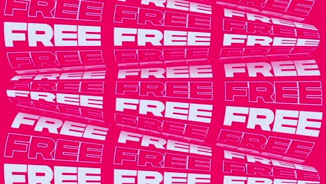 free bright pink promotional animation background loop. perceptible word rolls sign banner for promo advertising. flashy free social media kinetic marketing announcement video.