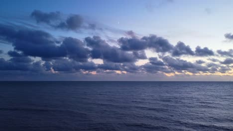 aerial view beautiful ocean landscape with endless water on horizon