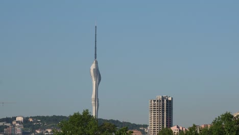 digital radio and television tower on the little camlica hill