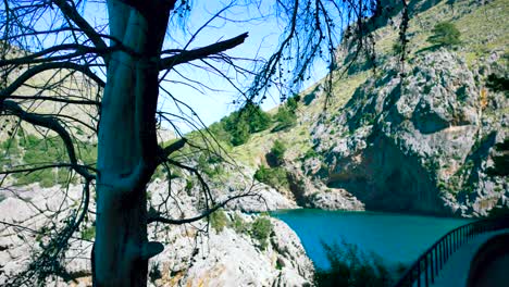 vista panorámica de una bahía en las montañas