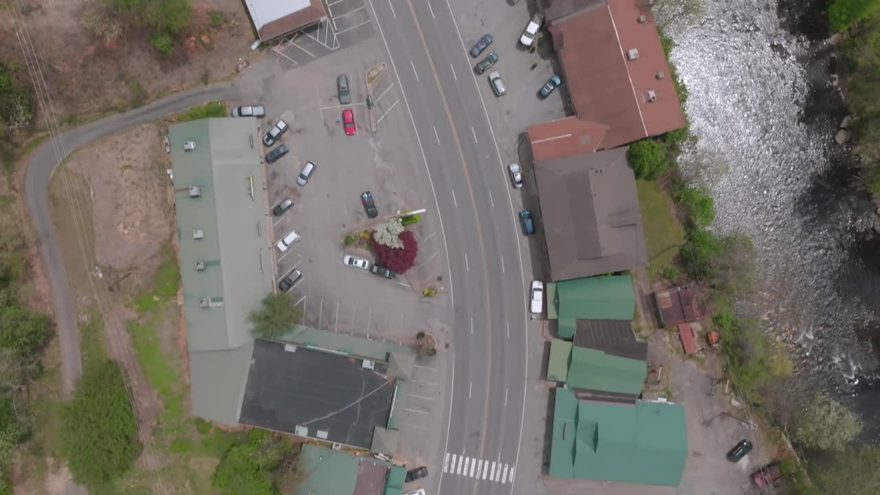 Cherokee Tennessee Aerial video looking straight down