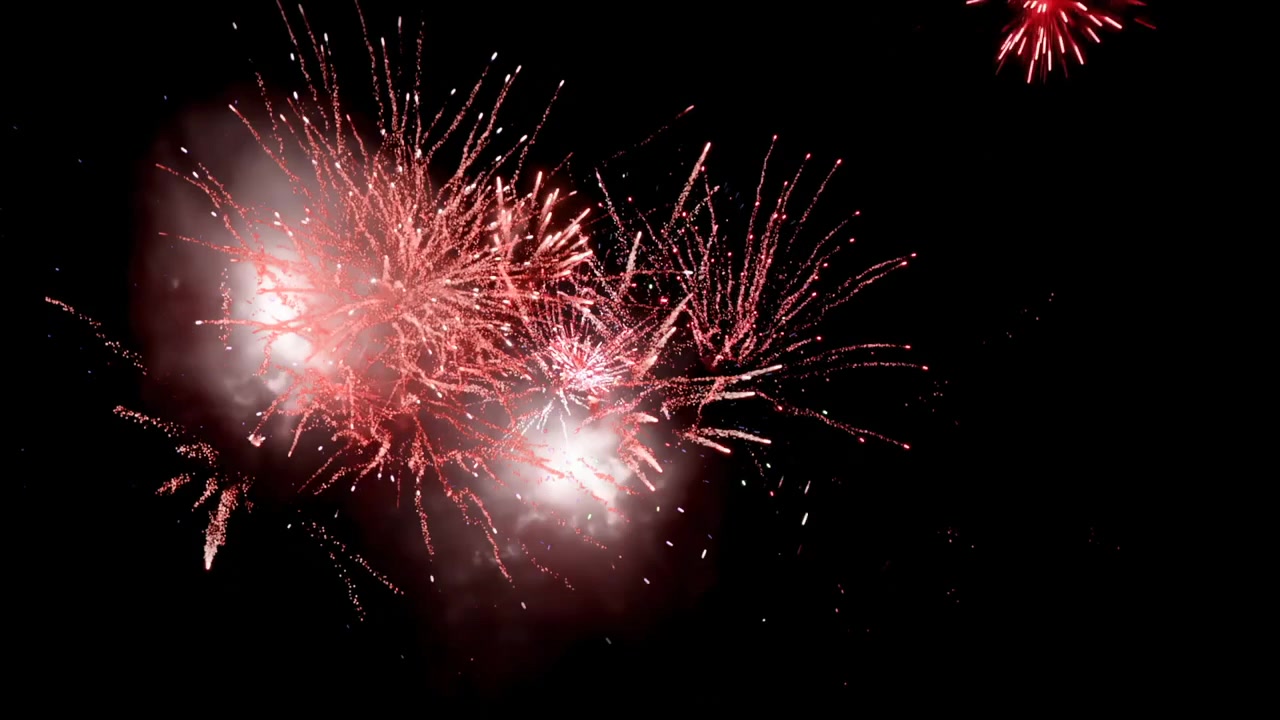 Firework display at night 4k