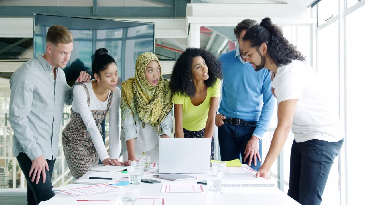 Creatives working in a modern office