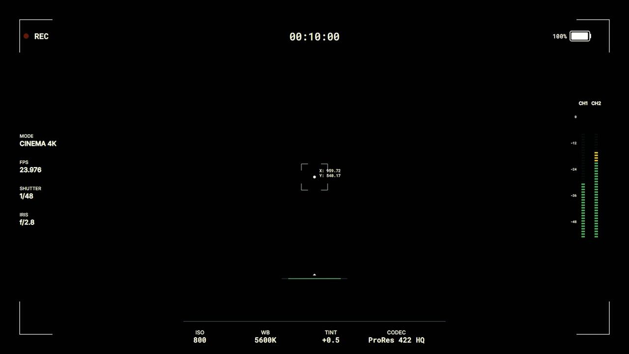 Digital Camera Viewfinder Interface Overlay