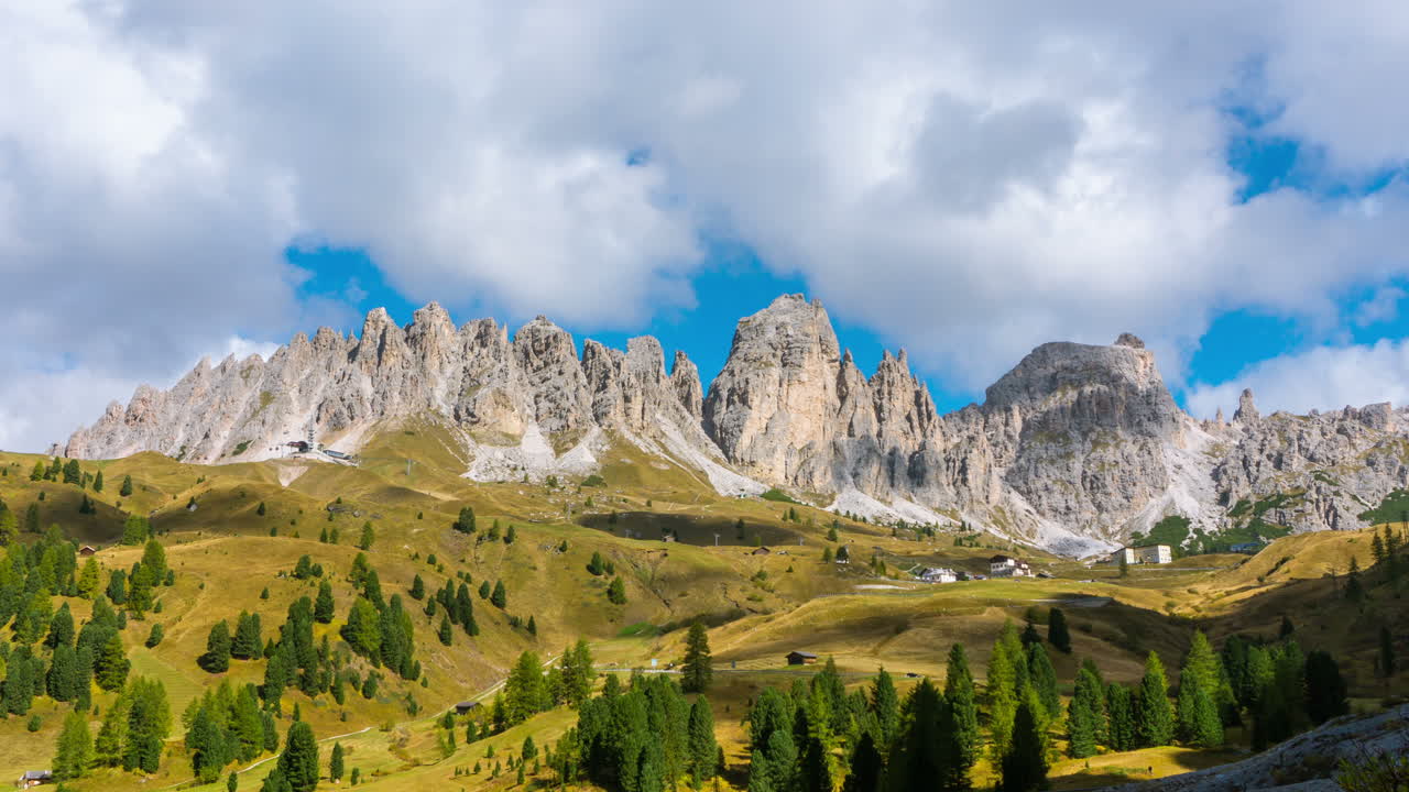 el lapso de tiempo de las dolomitas italia, pizes de cir ridge