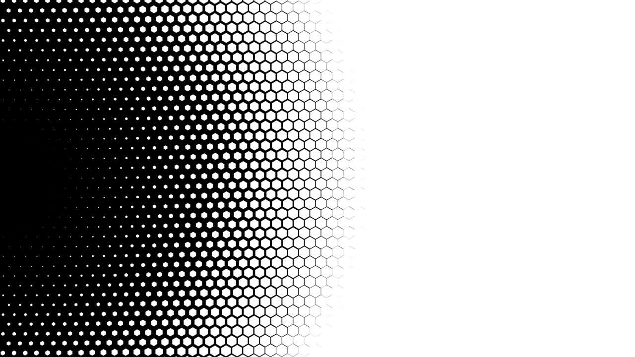Abstracte zeshoek animatie veelkleurig patroon 4K vloeiend concept