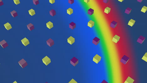 formas abstractas 3d en formación en movimiento