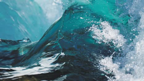 close-up view of a powerful wave impact, showcasing the energy and force of the ocean