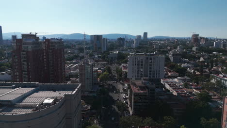 aerial view of mexico city skyline
