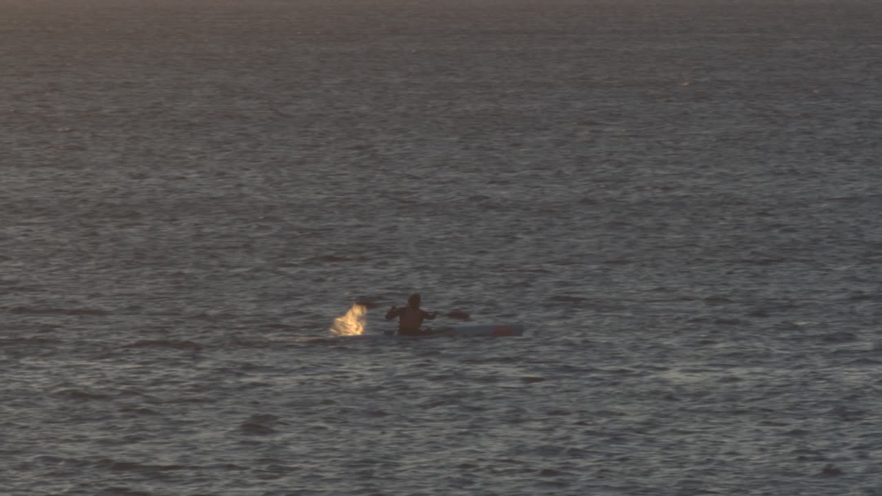 바다 카약, 카스카이스 마린 근처 일몰의 공중 전망