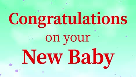 congratulations on your new baby message text animation motion graphics