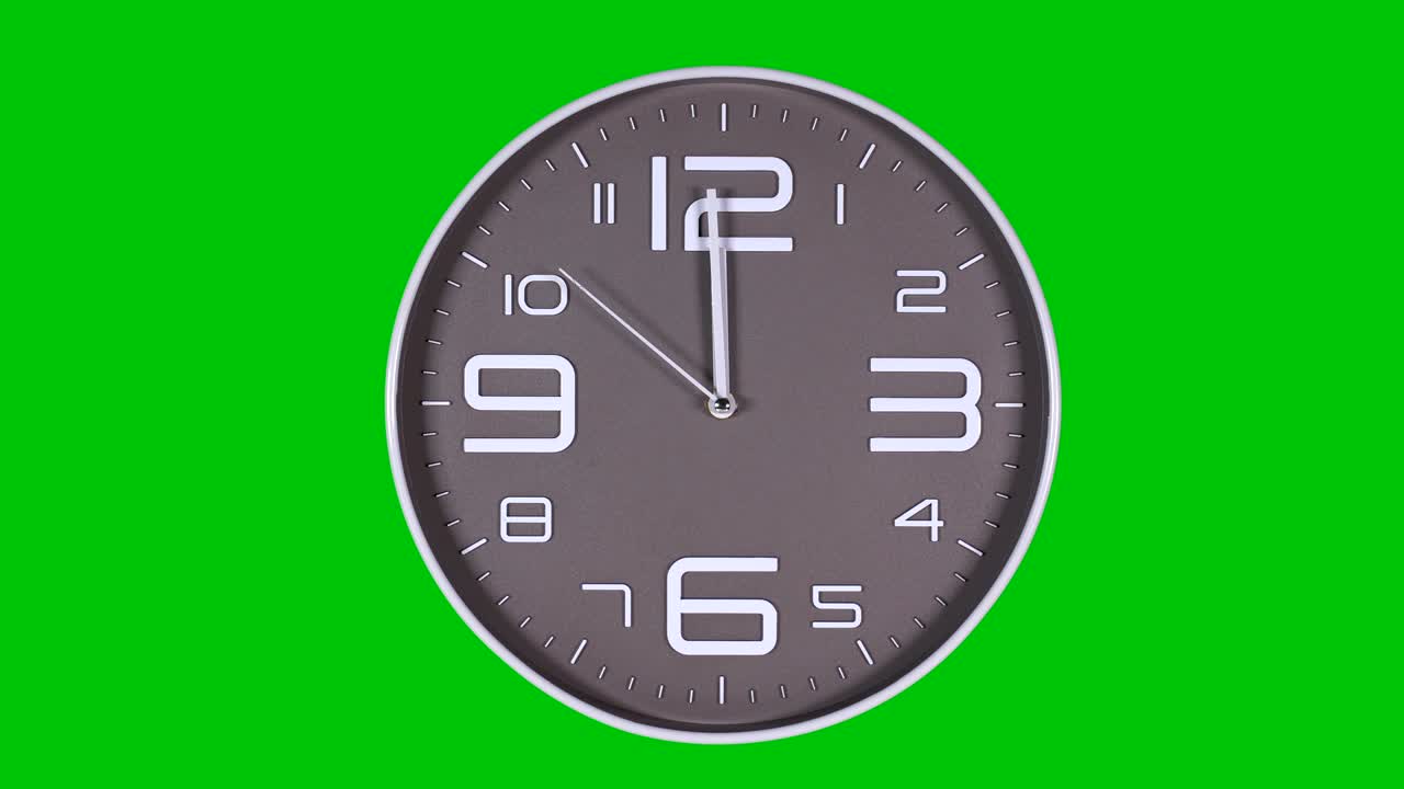 Wall clock on a green background