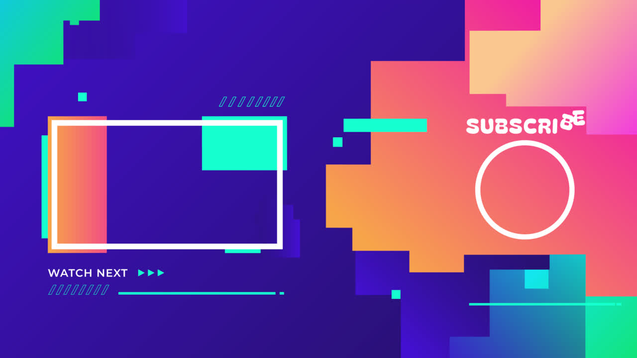 그라디언트 배경과 함께 다채로운 트위치 오버레이