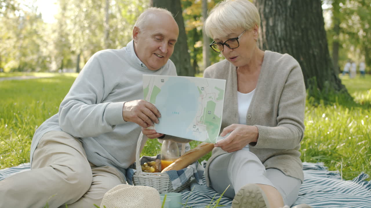 Senior Couple Enjoying a Picnic in the Park