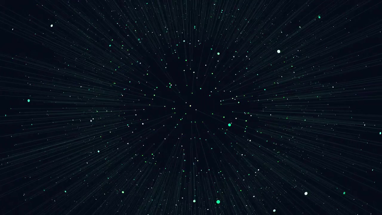 A mesmerizing space scene with stars converging towards the center, portraying motion. The black backdrop enhances the perception of depth and cosmic wonder