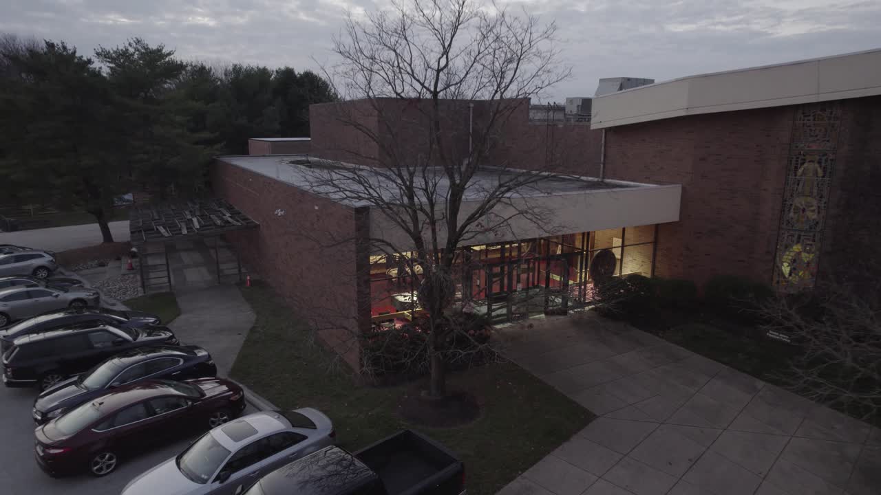 templo de har zion - disparo de drone - penn valley, pa