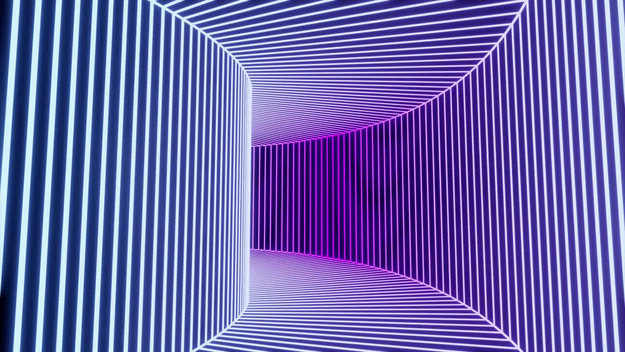 Túnel de neón 3D abstracto