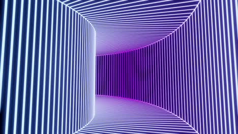 túnel de neón 3d abstracto