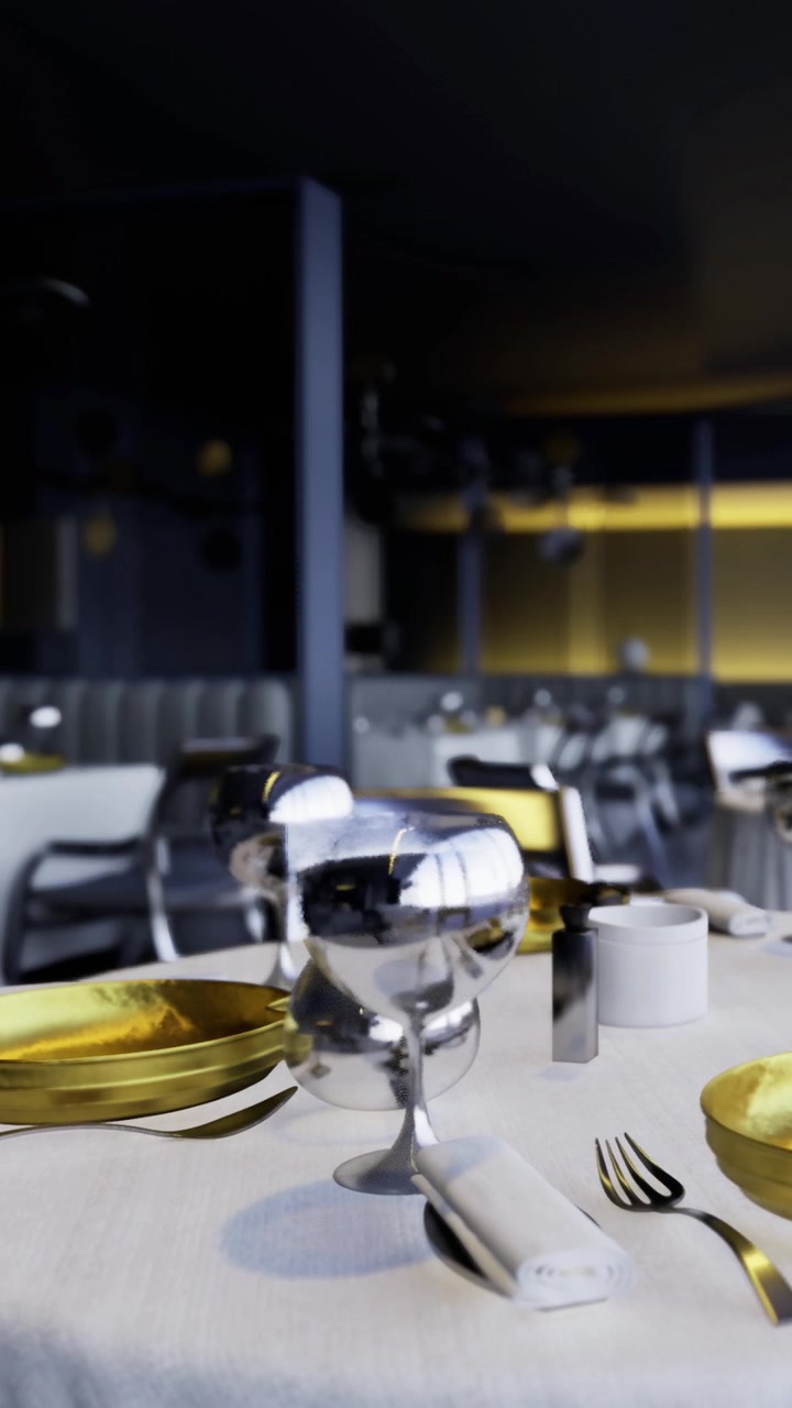 Ambiente elegante per cenare in un ristorante moderno per un evento speciale.