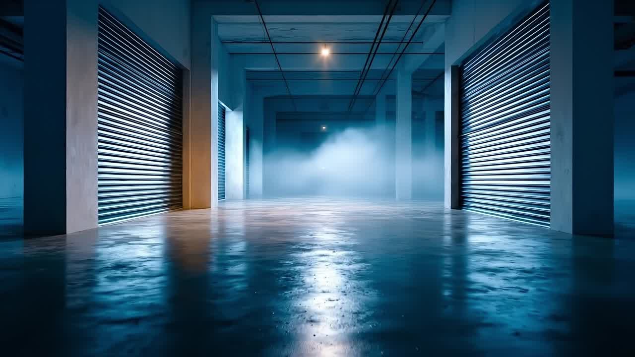 A foggy room with a light at the end of the tunnel