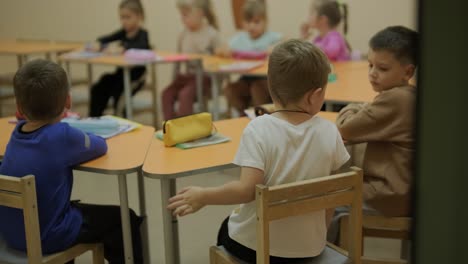 preschool preparation lesson at learning center