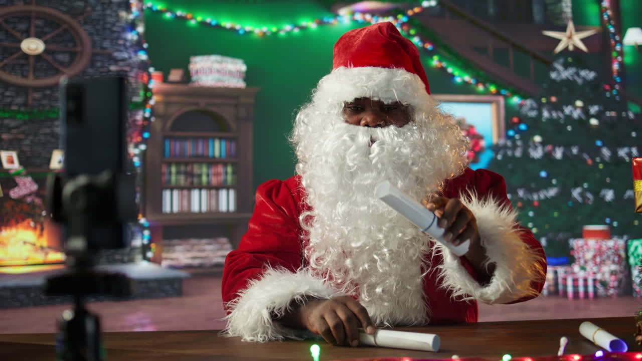 Santa Claus in Festive Christmas Setting