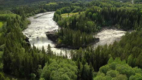 Ristafallet-waterfall-in-the-western-part-of-Jamtland-is-listed-as-one-of-the-most-beautiful-waterfalls-in-Sweden.