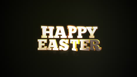 celebrate easter with a elegant gold letter happy easter banner