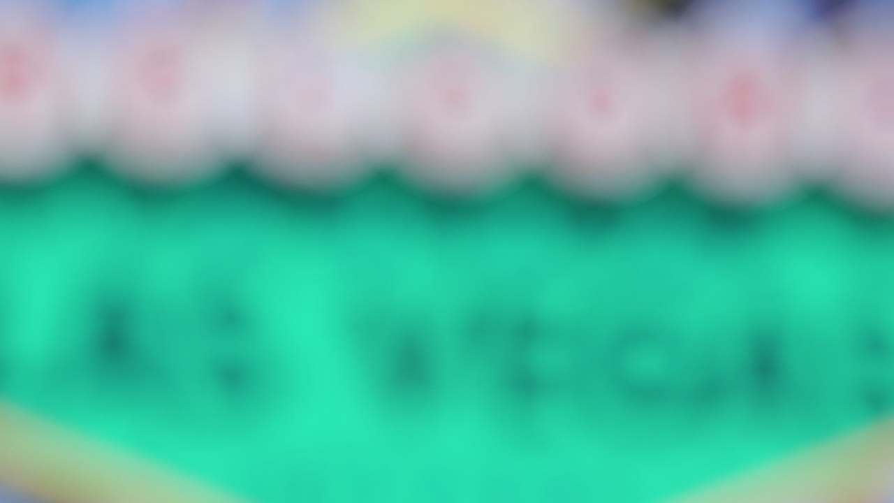 Welcome to Fabulous Las Vegas Sign. Close Up Focus Pull.