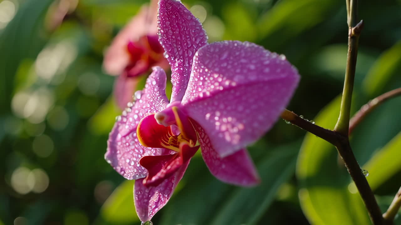Dew-kissed Pink Orchid