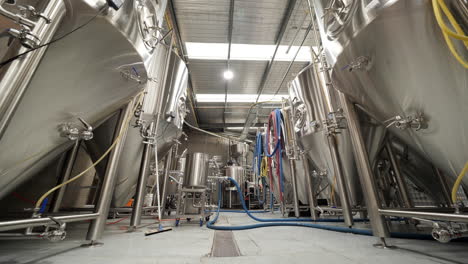 sliding walkthrough of brewery from ground