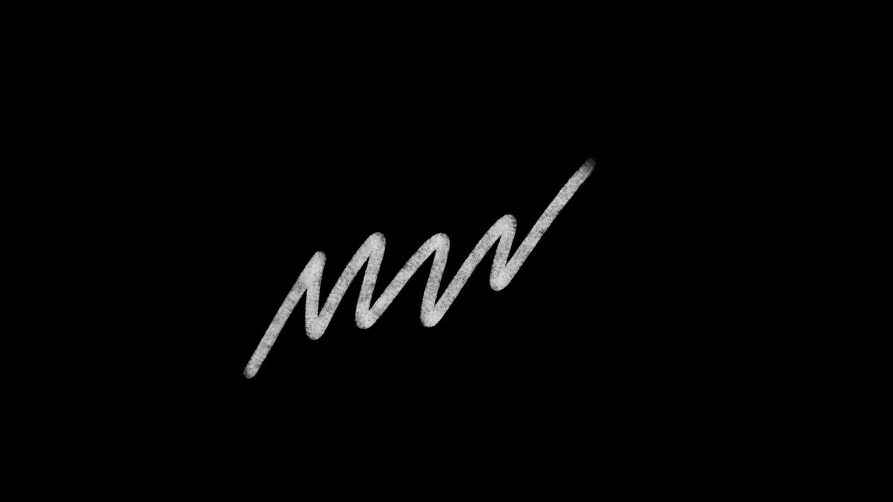 Animating White Chalk Scribble Wavy Line on Black Background