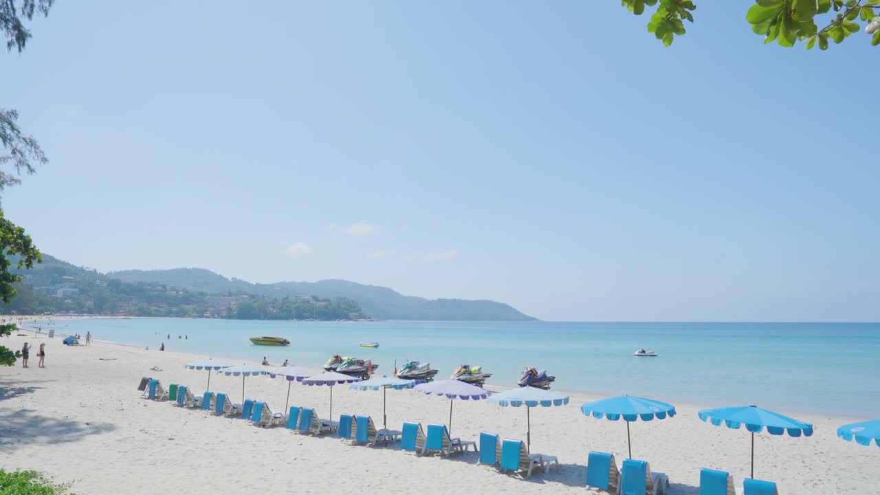 공허한 여름 시간 바다  해변 산, 마이애미, 플로리다