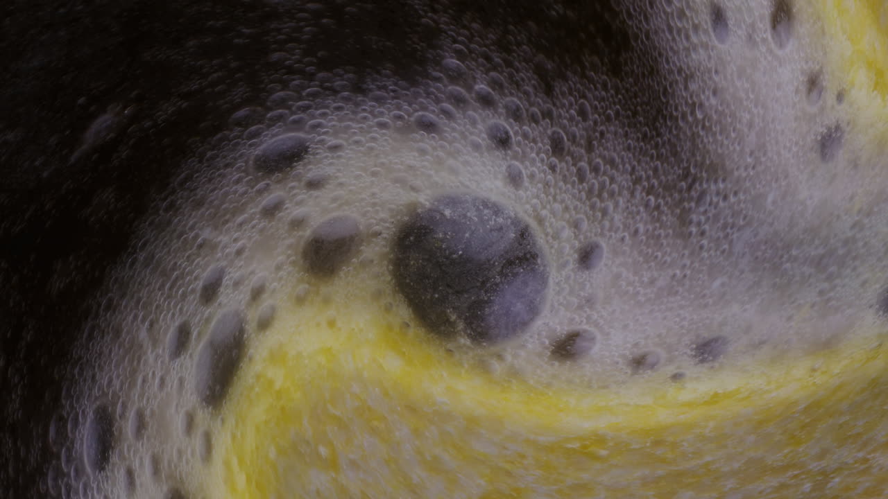 Abstract Image of Bubbles and Foam in Liquid
